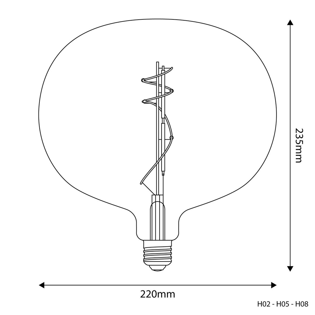 Ampoule LED Ellipse 220 transparente 10W 1100Lm E27 2700K dimmable - H02 – photo 3