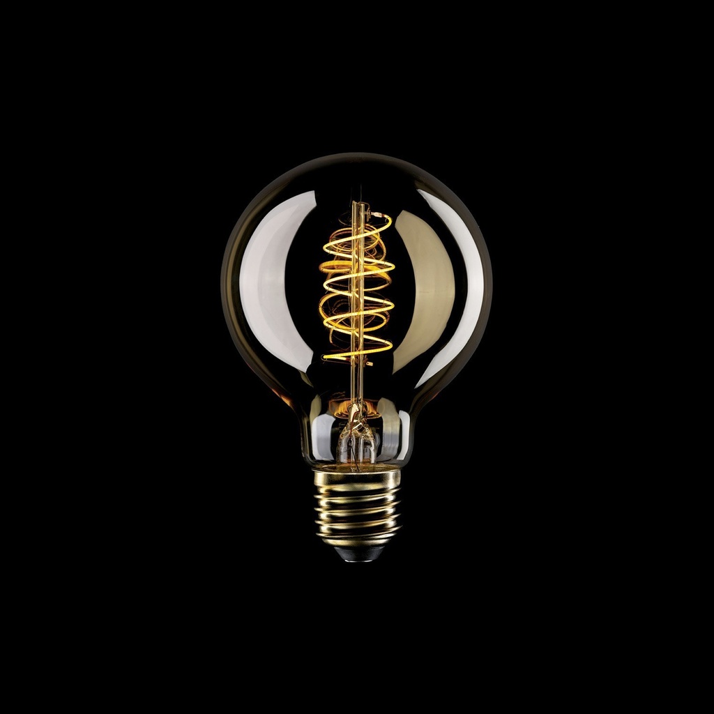 Lampadina LED dorata Carbon Line filamento a spirale Globo G 2