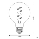 LED-Glühbirne Gold Carbon Line Spiralfaden Globe G95 4W 250Lm E27 1800K dimmbar – C06 – Foto 3