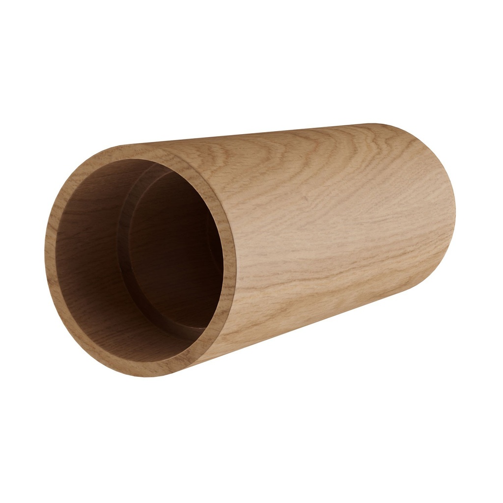 Tub-E14, tubo in legno per faretto con portalampada doppia ghiera E14 – foto 3