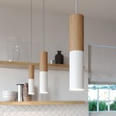 Tub-E14, wood and metal tube for spotlight with E14 double ring lamp holder – Neutral and matt white – photo 5
