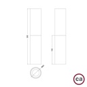 Tub-E14, wood and metal tube for spotlight with E14 double ring lamp holder – Neutral and matt white – photo 6
