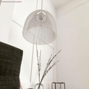 GhostBell XL Lampenschirm-Gitter aus Metall mit E27-Fassung – Weiß – Foto 5