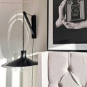 Swing lampshade in enamelled metal for E27 lamp holder – Black – photo 7