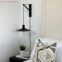 Swing lampshade in enamelled metal for E27 lamp holder – Black – photo 8
