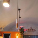 Tub-E14, double metal spotlight tube with E14 double ring lamp holder – Matt white and brushed copper – photo 8