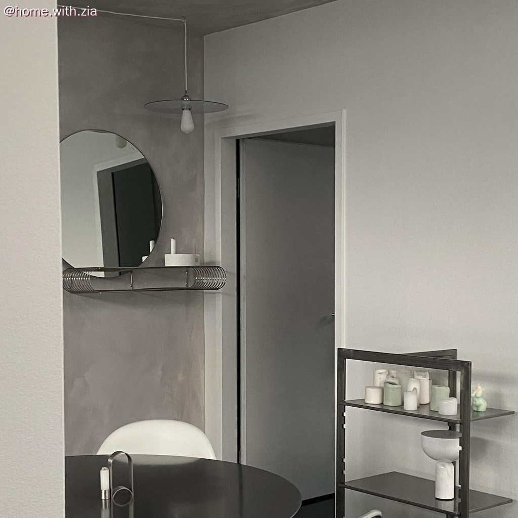 Paralume piatto Ellepì oversize in Dibond per lampade a sospensione da esterni, diametro 40 cm - Made in Italy – Bianco – foto 8