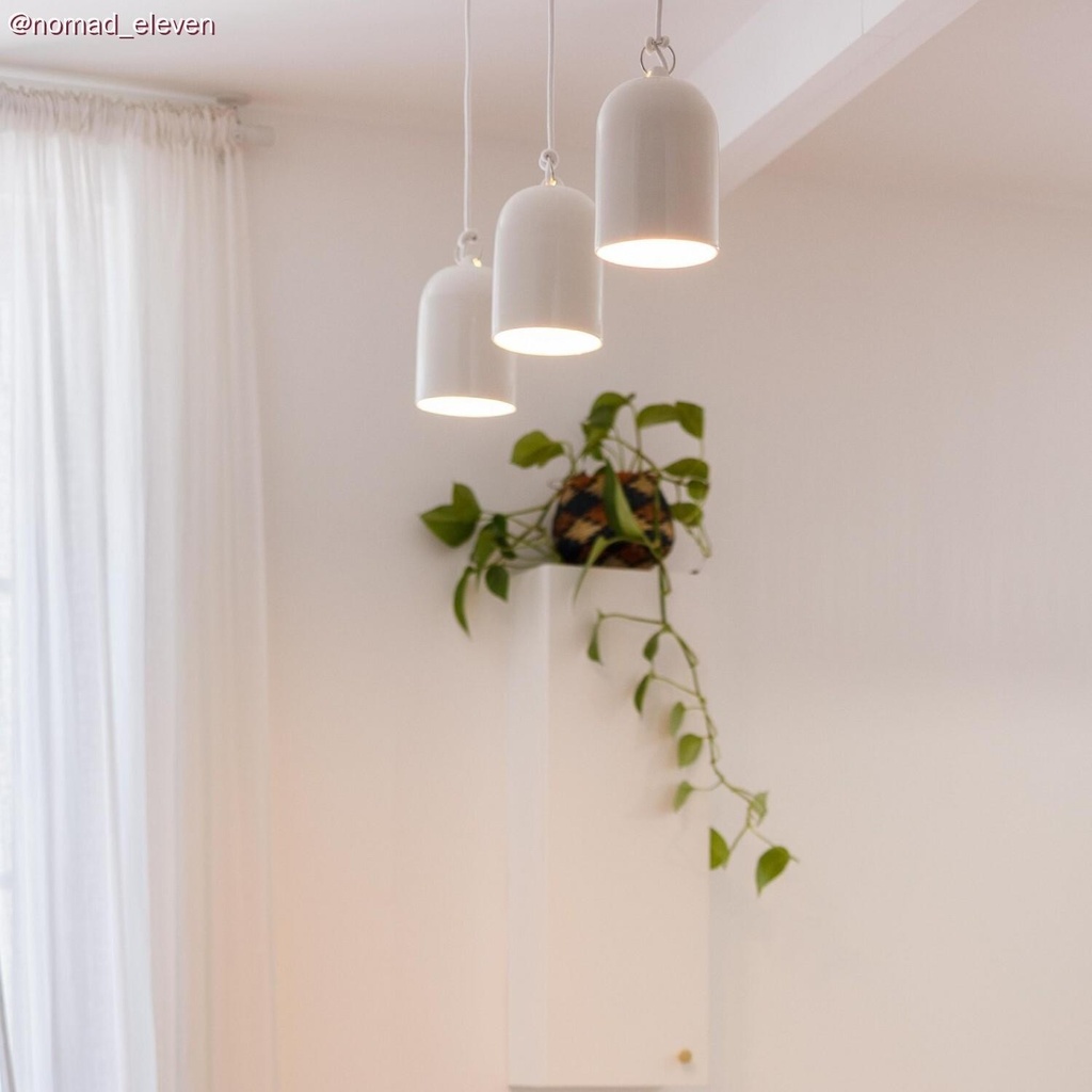 Paralume Campana Mini XS in ceramica per sospensione - Made in Italy – Bianco lucido – foto 6