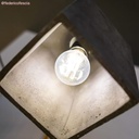 Cube cement lampshade for pendant light, with cable clamp and E27 lamp holder – Light cement – photo 8