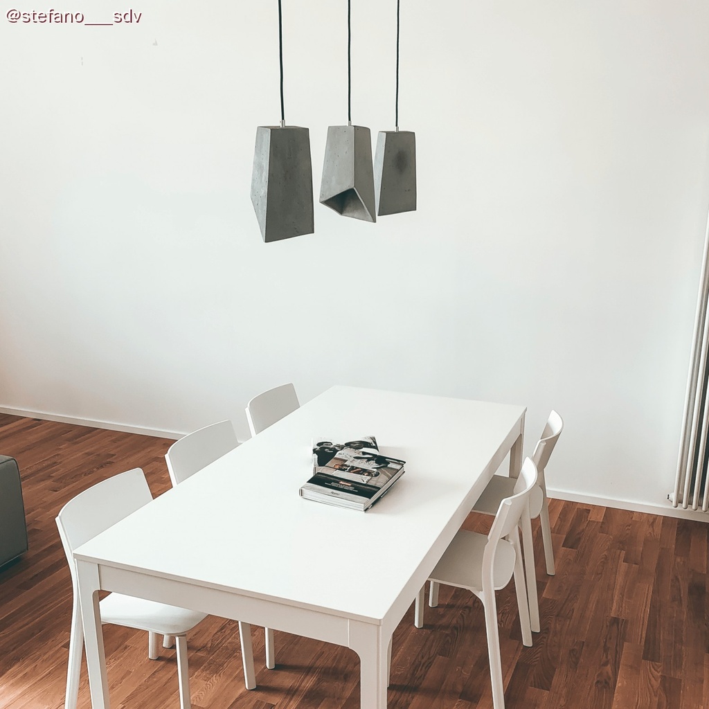 Abat-jour en béton Prisma pour suspension, avec serre-câble et douille E27 – Ciment clair – photo 8