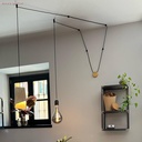 Abat-jour en béton Prisma pour suspension, avec serre-câble et douille E27 – Ciment clair – photo 9