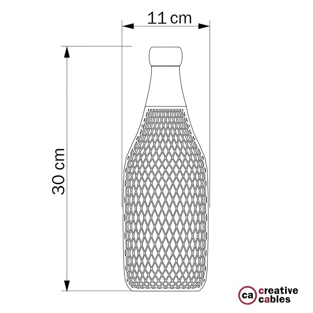 Lampenschirm-Käfig Magnum-Flasche aus Metall – Foto 6