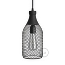 Jéroboam bottle-shaped metal bulb cage lampshade – photo 2