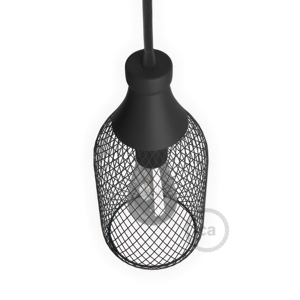 Jéroboam bottle-shaped metal bulb cage lampshade – photo 5