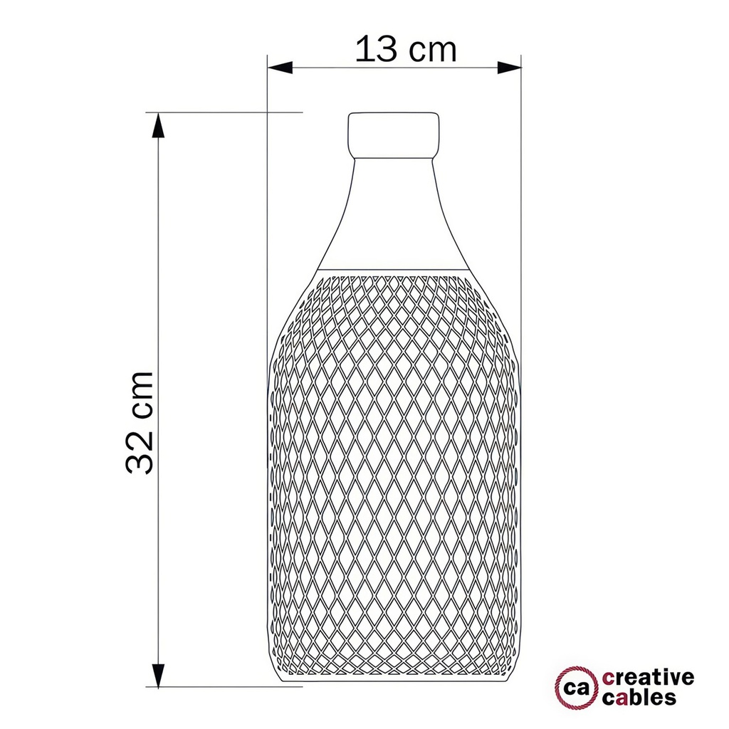 Jéroboam bottle-shaped metal bulb cage lampshade – photo 6