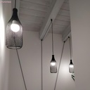 Jéroboam bottle-shaped metal bulb cage lampshade – photo 8