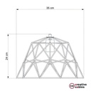 Dome XL naked cage metal lampshade with E27 lamp holder – White – photo 5