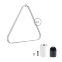 Abat-jour en métal Duedì Apex avec cache-douille en métal et douille E27 – Blanc – photo 3