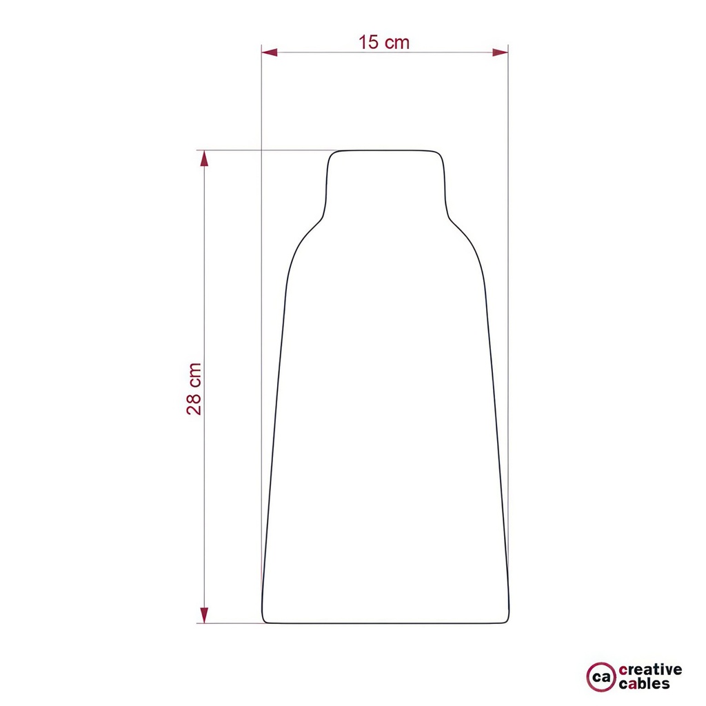 Ceramic Bottle lampshade, Materia collection – Glossy white – photo 4