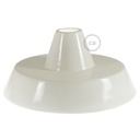 Industrial ceramic lampshade for suspension – Glossy white – photo 3