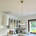 Industrial ceramic lampshade for suspension – Glossy white – photo 8