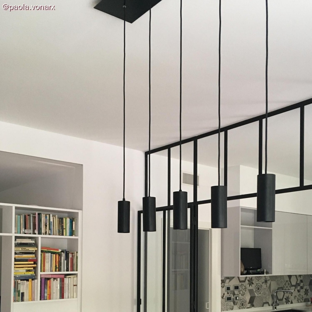 Tub-E14, metal spotlight tube with E14 double ring lamp holder – Black – photo 17