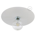 Abat-jour plat Ellepì oversize en fer laqué pour suspensions, diamètre 40cm - Made in Italy – Blanc – photo 2