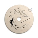 UFO-Lampenschirm aus Holz, Special Edition Italienische Illustratoren, wendbar, Durchmesser 33 cm – Fernando Cobelo – Foto 4