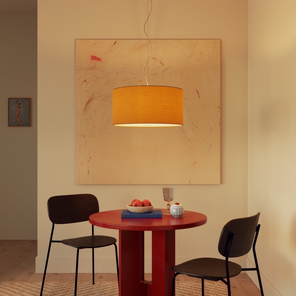 Cilindro XL fabric lampshade with E27 fitting – Arenal Gold – photo 3