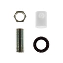 Cylindrical plastic cable clamp complete with rod, nut and washer – White – photo 4