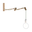 Pinocchio XL, adjustable wooden wall support for wall lamps – photo 2