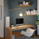 Pinocchio XL, adjustable wooden wall support for wall lamps – photo 3