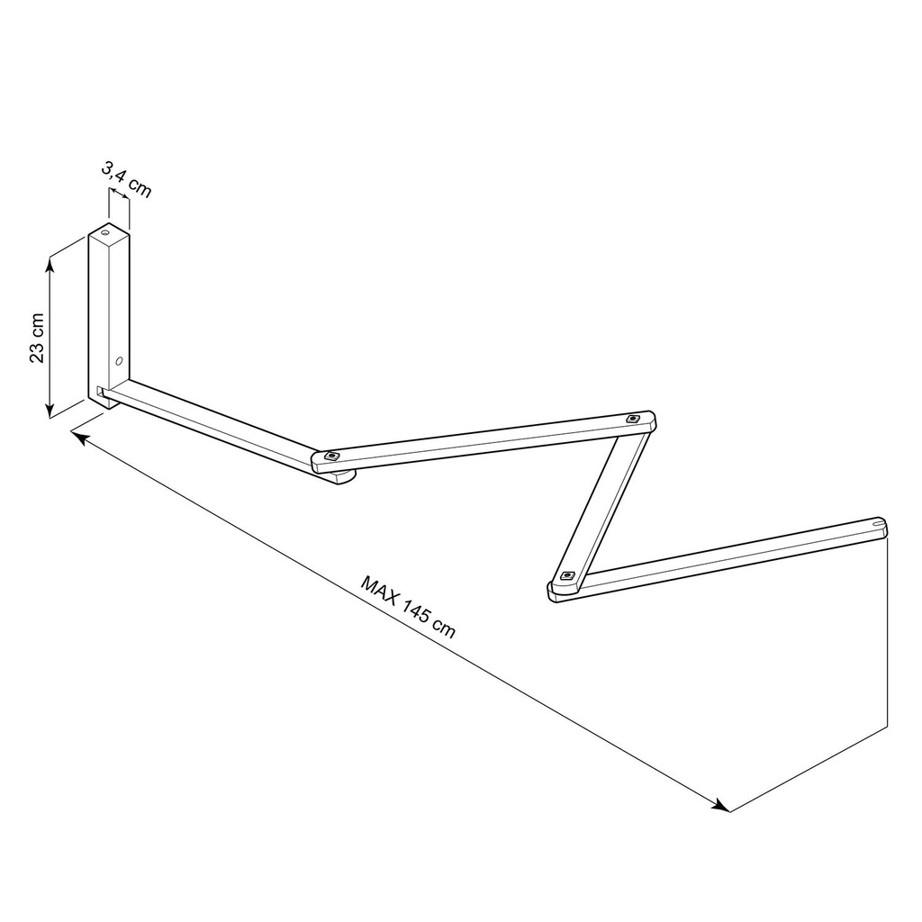 Pinocchio XL, adjustable wooden wall support for wall lamps – photo 6