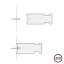 Rolé, wooden wall mount cable tie for pendant lamp – White – photo 5