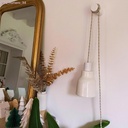 Rolé, wooden wall mount cable tie for pendant lamp – White – photo 12