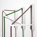 Pinocchio, support mural réglable en bois pour suspensions – Blanc – photo 3