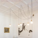 Decentratore, gancio a 'V' a soffitto o parete per cavo elettrico tessile – Bianco – foto 6