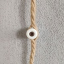 Isolatore in porcellana per impianto a parete 18 mm - 2 pezzi – bianco – foto 2