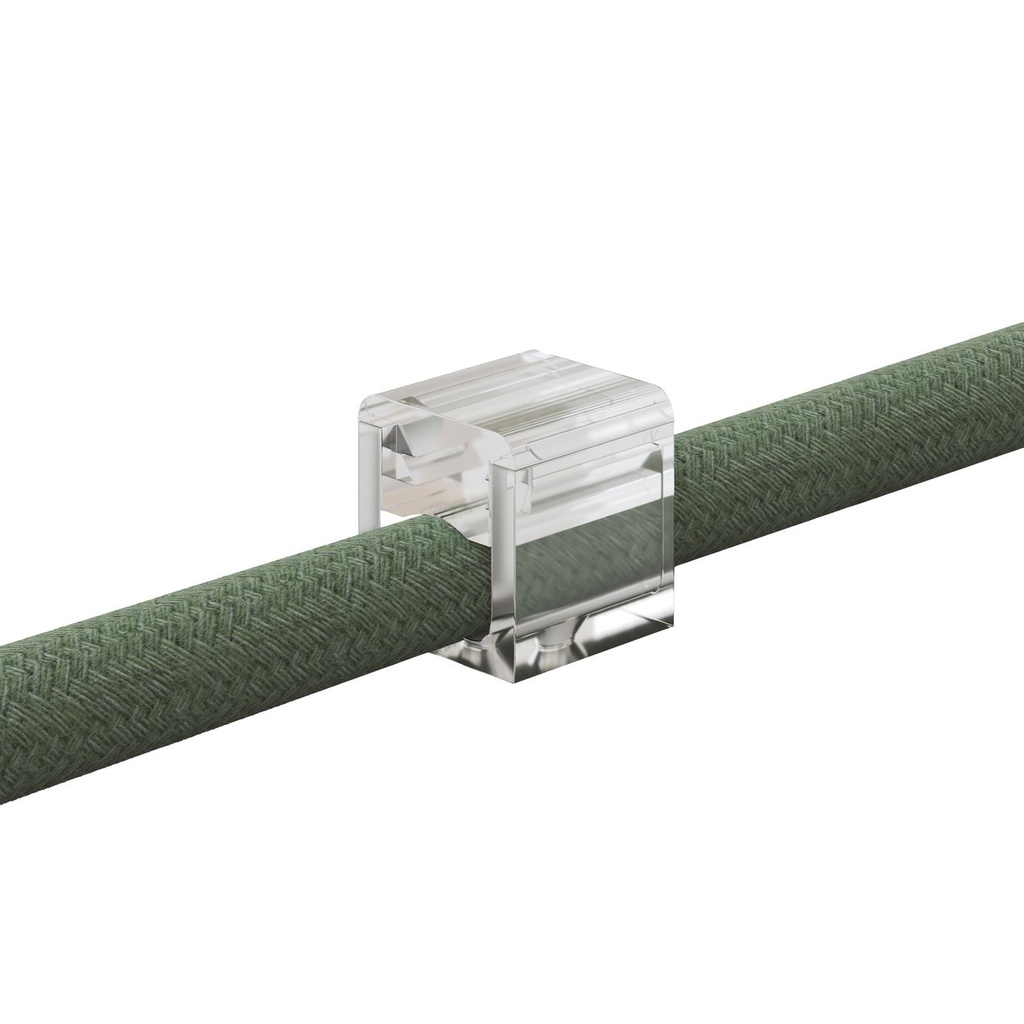 Set 4 Cube Clip Trasparente - Mini fissaggio a parete per ca 1