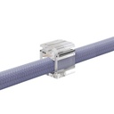 Set 4 Cube Clip Trasparente - Mini fissaggio a parete per cavo tessile – foto 3