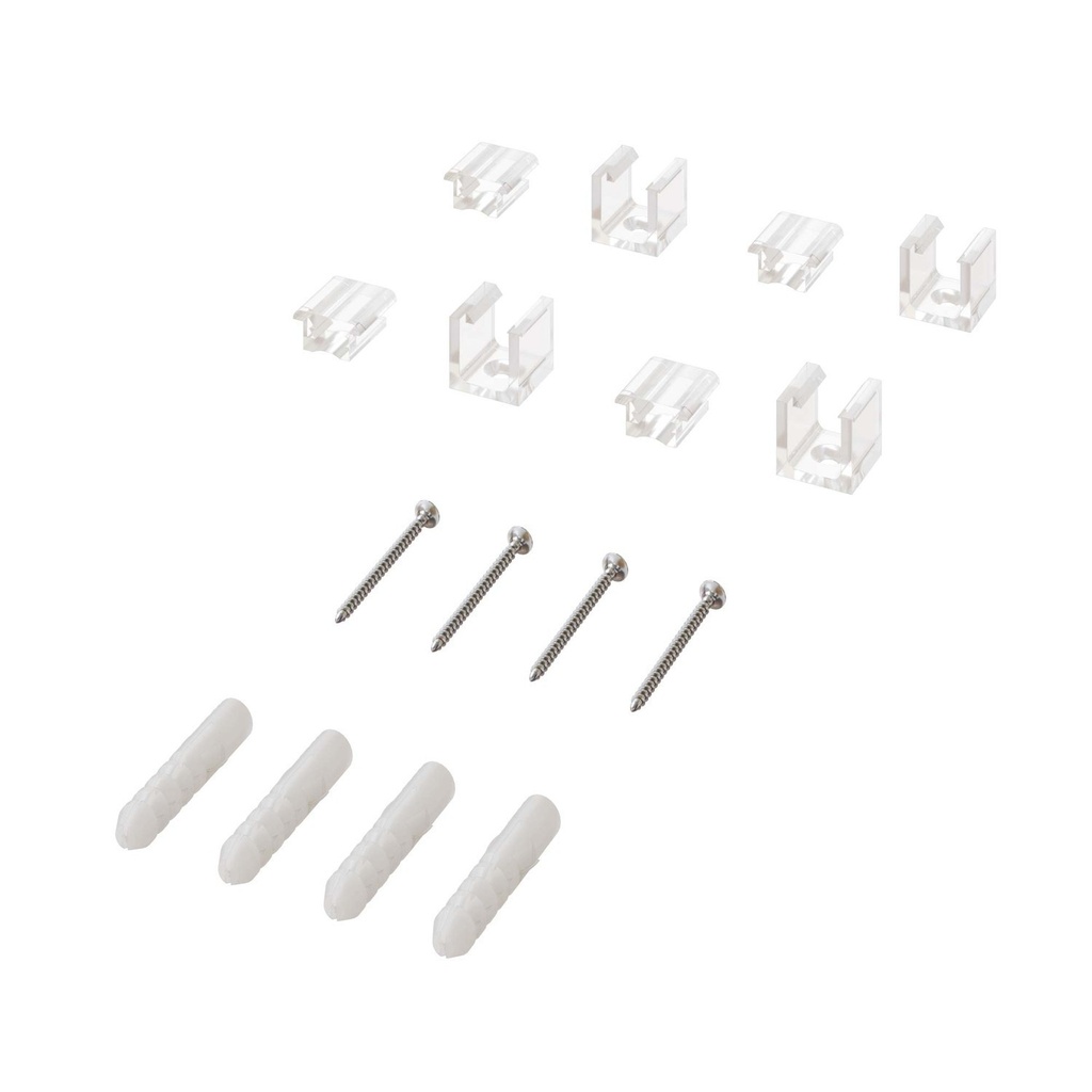 Set 4 Cube Clip Trasparente - Mini fissaggio a parete per cavo tessile – foto 5
