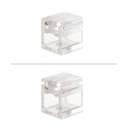 Set 4 Cube Clip Trasparente - Mini fissaggio a parete per cavo tessile – foto 6