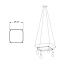 Cage Carrée - Structure pour lustres – Blanc, 34 cm – photo 4