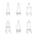 Cage Carrée - Structure pour lustres – Blanc, 34 cm – photo 5