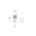 Tendeur central en métal pour rosace à 2 trous - Raccord M10x1 pour suspensions design – photo 4