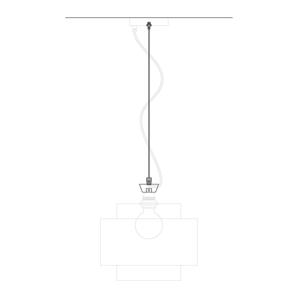 Professional suspension kit with ceiling rose tensioner, 3 m steel cable and millimetric balancer – photo 5