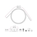 Professional suspension kit with ceiling rose tensioner, 3 m steel cable and millimetric balancer – photo 6