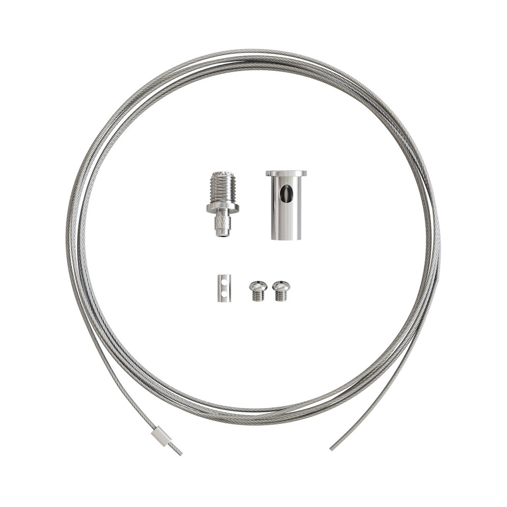 Kit di sospensione indipendente: tenditore a soffitto, cavo in acciaio 3 m e blocco cavi – foto 5