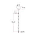 Kit de suspension vintage complet : rosace en fer et chaîne génoise - 50 cm – photo 6