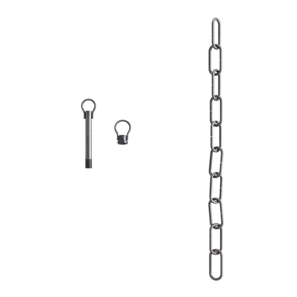 Mechanical suspension kit with Genoese iron chain - 50 cm chain, threaded rod and M10x1 hook – photo 4